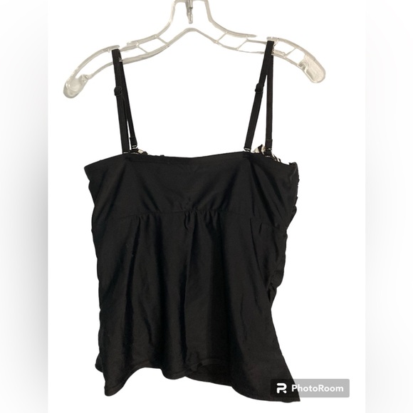 Croft & Barrow zebra ruffle tankini top size 14 - Picture 3 of 6